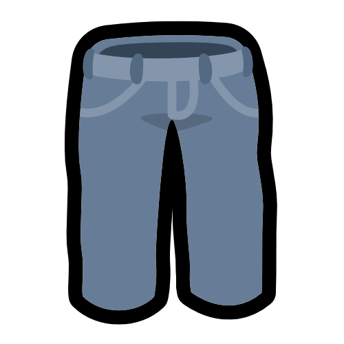 a dull blue pair of jean pants.
